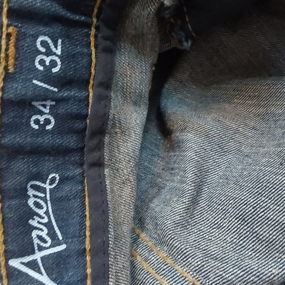 Jordan Craig Mens Jeans Distressed BIKER Moto Edgy Ripped Blue jeans Sz.34 X 32 - Picture 8 of 9